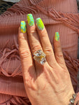 Teardrop Bling Ring - gold or silver