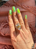 Teardrop Bling Ring - gold or silver