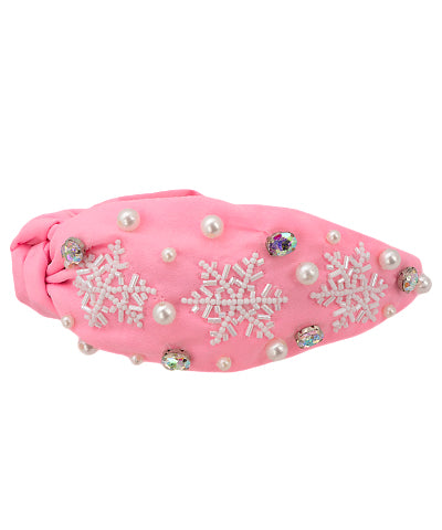Christmas Snowflake Headband - Pink