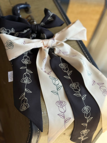 Rose Line Twilly Scarf