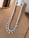 Jade Crystal Raindrop Necklace - 4 Color Options