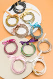 Jelly Tube Glitter Bangle Bracelets Set - 10 colors!