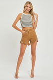 Distressed Mocha Shorts