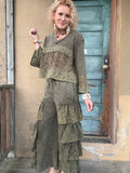 Olive Reverie Ruffle 2-piece Set