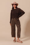 Leopard Barrel Pants