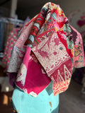 Jaded Gypsy Kantha Patchwork Large Square Scarf