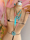 Turquoise Peacekeeper Sari Necklace