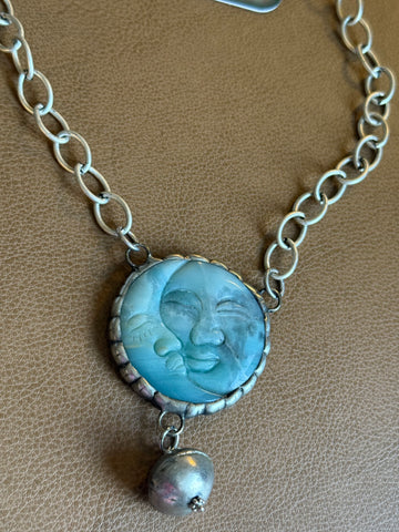 Art by Amy “Celestial Soul” Amazonite Sun & Moon Necklace