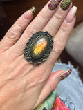 Heart of the Moon Labradorite Ring