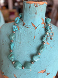 Turquoise Treasure Necklace by A Rare Bird