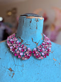 Pink Multi Starlight Collar Crystal Necklace