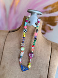 Funky Luxe Necklace by SBC - Royal/Purple Dice