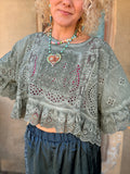 Softly Worn Eyelet Top – Charcoal by Jaded Gypsy