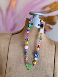 Funky Luxe Necklace by SBC - Lime/Blue Dice
