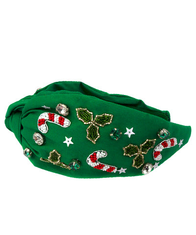 Candy Canes Headband - Green