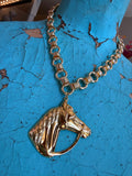 Golden Horse Pendant Necklace – by Jennifer Thames Originals