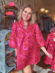 Pink Evenings Jacquard Dress