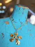 Golden Daisy Mixed Metal Necklace