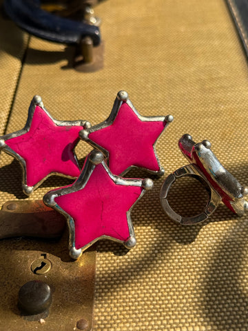 Pink Star Stone Ring