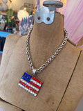 Crystal Flag Necklace