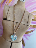 Hippie Chic Wearable Art - Gemstone Peace Necklace H