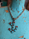 High Desert Cactus Howlite Necklace