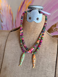 Deep Waters Gemstone Fish Necklace by Jennifer Thames Originals