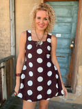 Cocoa Dot Bubble Mini Dress