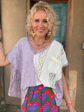 Whispering Lace Lavender Boho Top