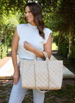 Caroline Hill Melissa Tote Bag Nude Quilted DQ