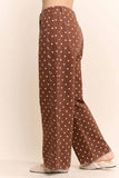 High-Waist Polka Dot Barrel Pants: Black / S-M-L(2-2-2)