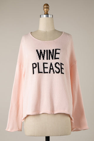 WINE PLEASE Sweater