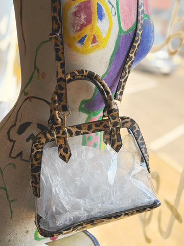 Analise Clear Satchel/Crossbody Bag - Leopard