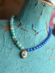 Lady the Brand Split Necklace – Orchid Amazonite & Perwinkle