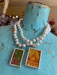 Kantha Holiday Glass Necklace