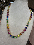 2 Colors - Multi Crystal Necklace