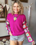 Retro Magenta Sweater