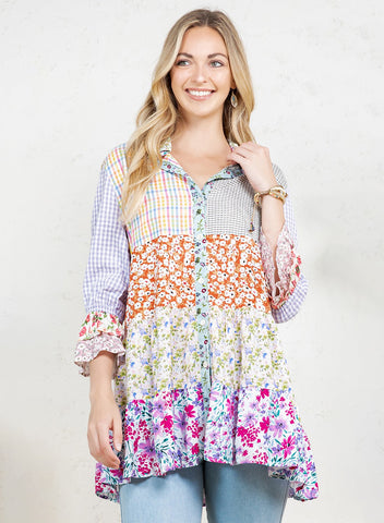 Viva Flor Patchwork Top 💃🌸