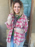 Rosewater Reverie Plaid Top