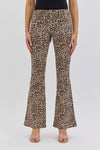 Leopard Mid Rise Flare