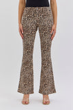 Leopard Mid Rise Flare