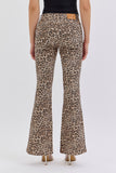 Leopard Mid Rise Flare