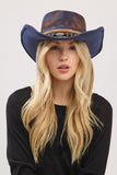 Navy Rustic Cowgirl/Fedora Hat