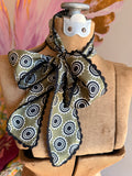 Midnight Olive Silk Twilly