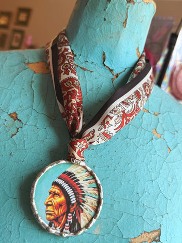 Turquoise Trail Chief Pendant