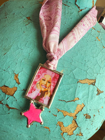 Dolly Star Pendant Scarf Necklace