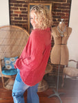 Vintage Ruby Gauze Top