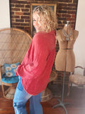 Vintage Ruby Gauze Top