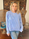 Periwinkle Daisy Pullover