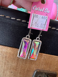 Carol Su Rectangle Gem Earrings